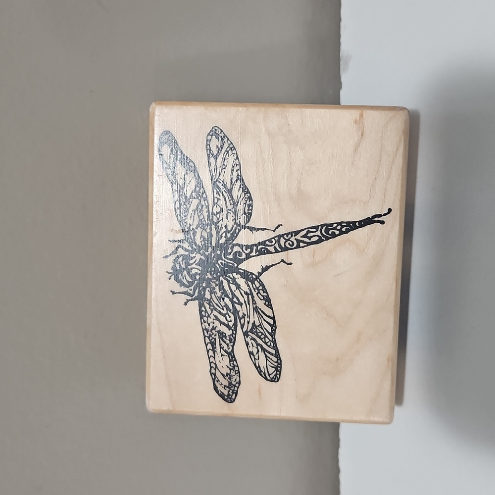 Vintage Dragonfly Rubber Stamp